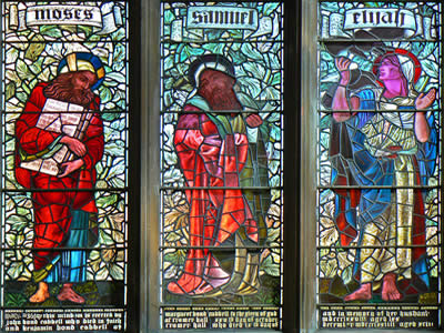 Moses Samuel Elijah Stained Glass Window