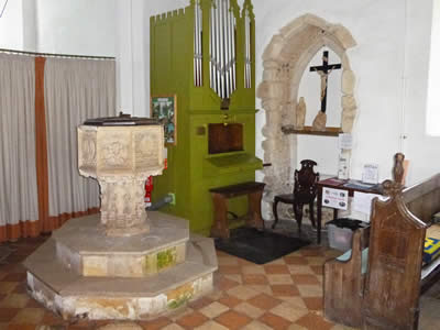 Church Font and Organ