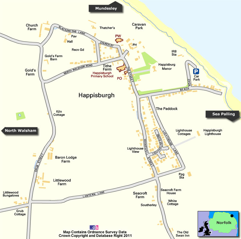 Happisburgh Map